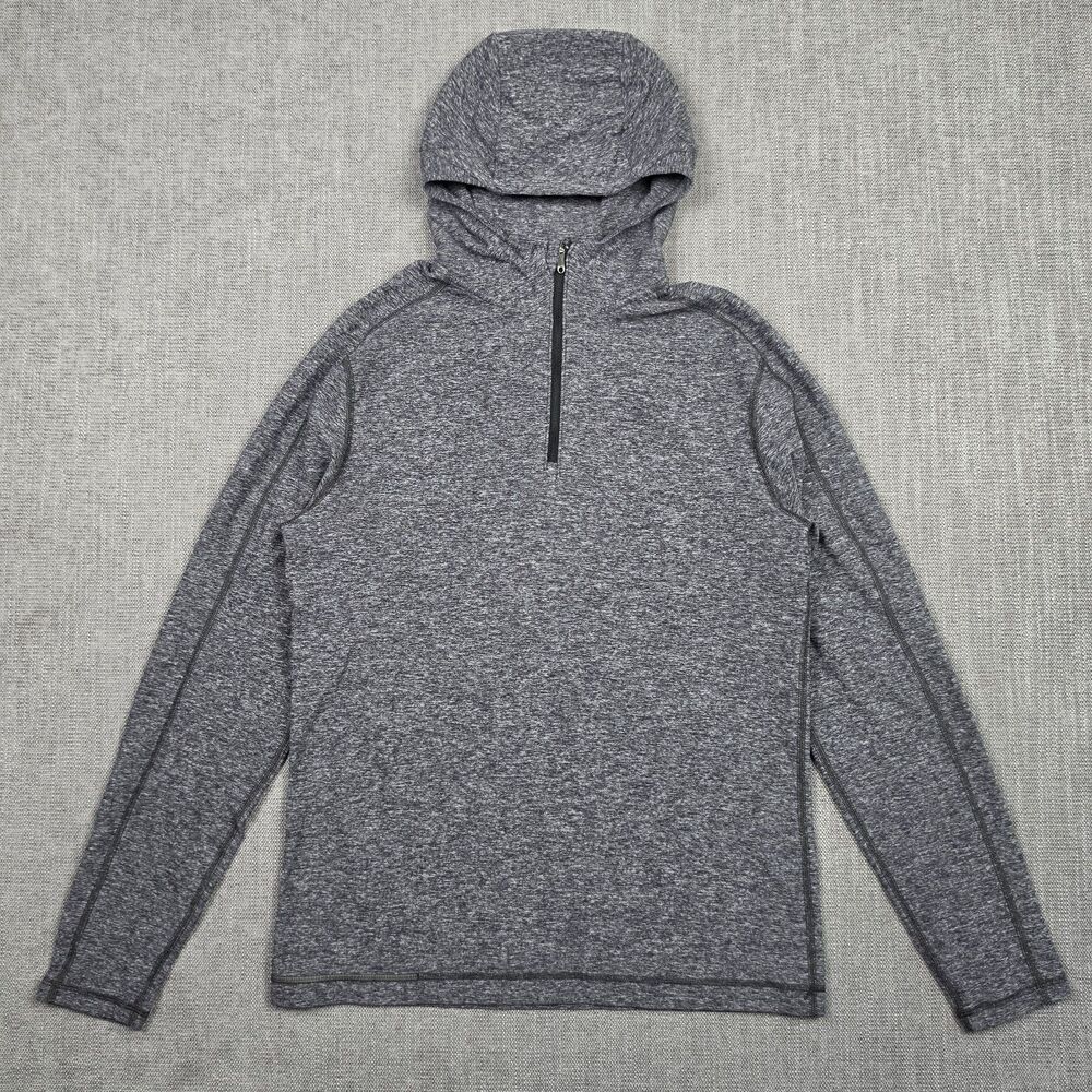 Lululemon Pullover Metal Vent Tech Hoodie Adult Small Gray Space Dye 1/4 Zip S